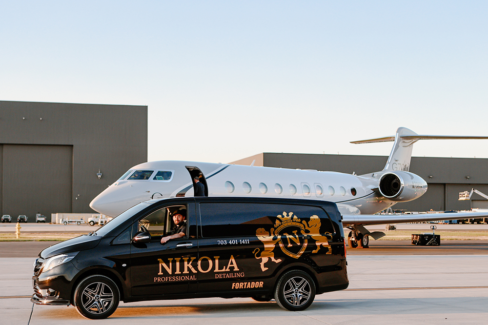 Nikola aviation detailing at Washington Dulles