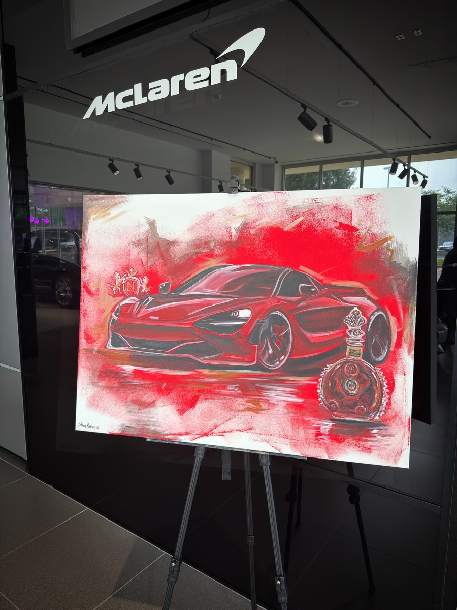 Commissioned artwork of a client car
