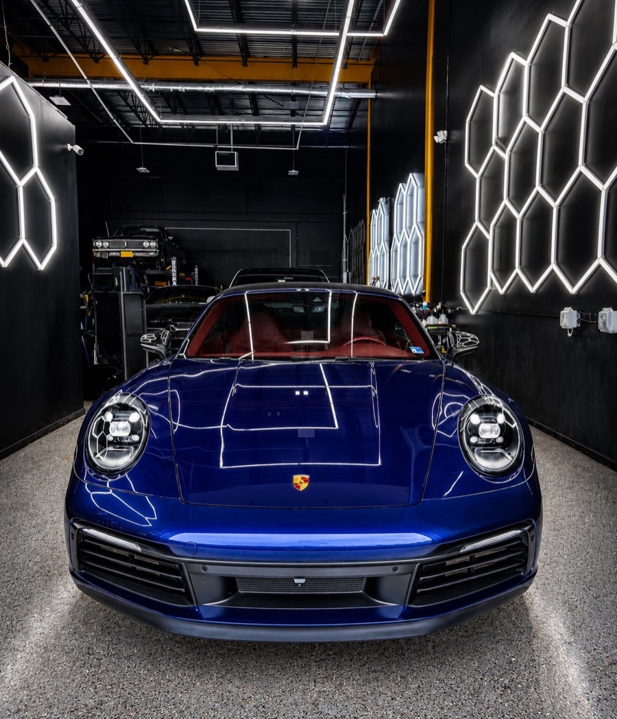 Porsche 911 protected with paint protection film