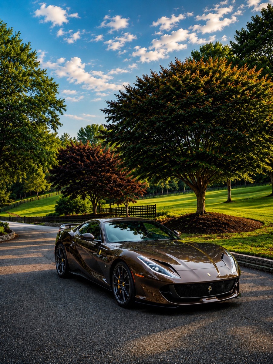 Ferrari 812 after a complete professional detail